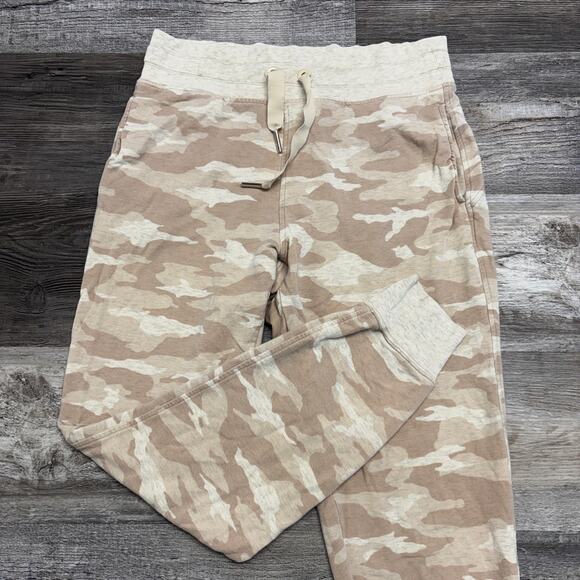 Athleta Oatmeal Tan Camouflage Womens S Balance Printed Camo Jogger Sweatpants - Picture 1 of 12